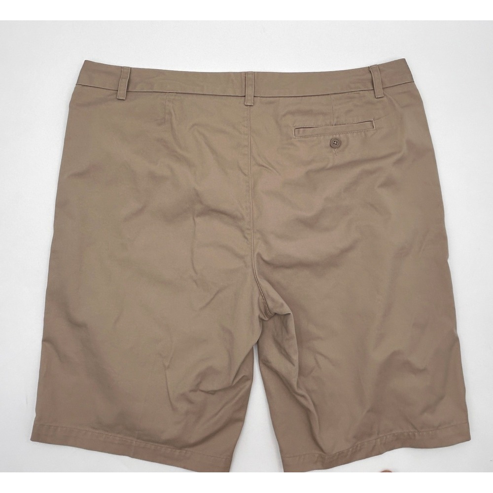 Lands' End Khaki Chino Shorts Womens 18 Tall Beige Casual Classic Fit Preppy - Picture 3 of 5